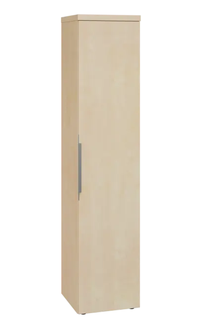 SIN 5 - 4D kancelářská skříň, 1-dveřová, pravá, 1820x400x400, bříza světlá